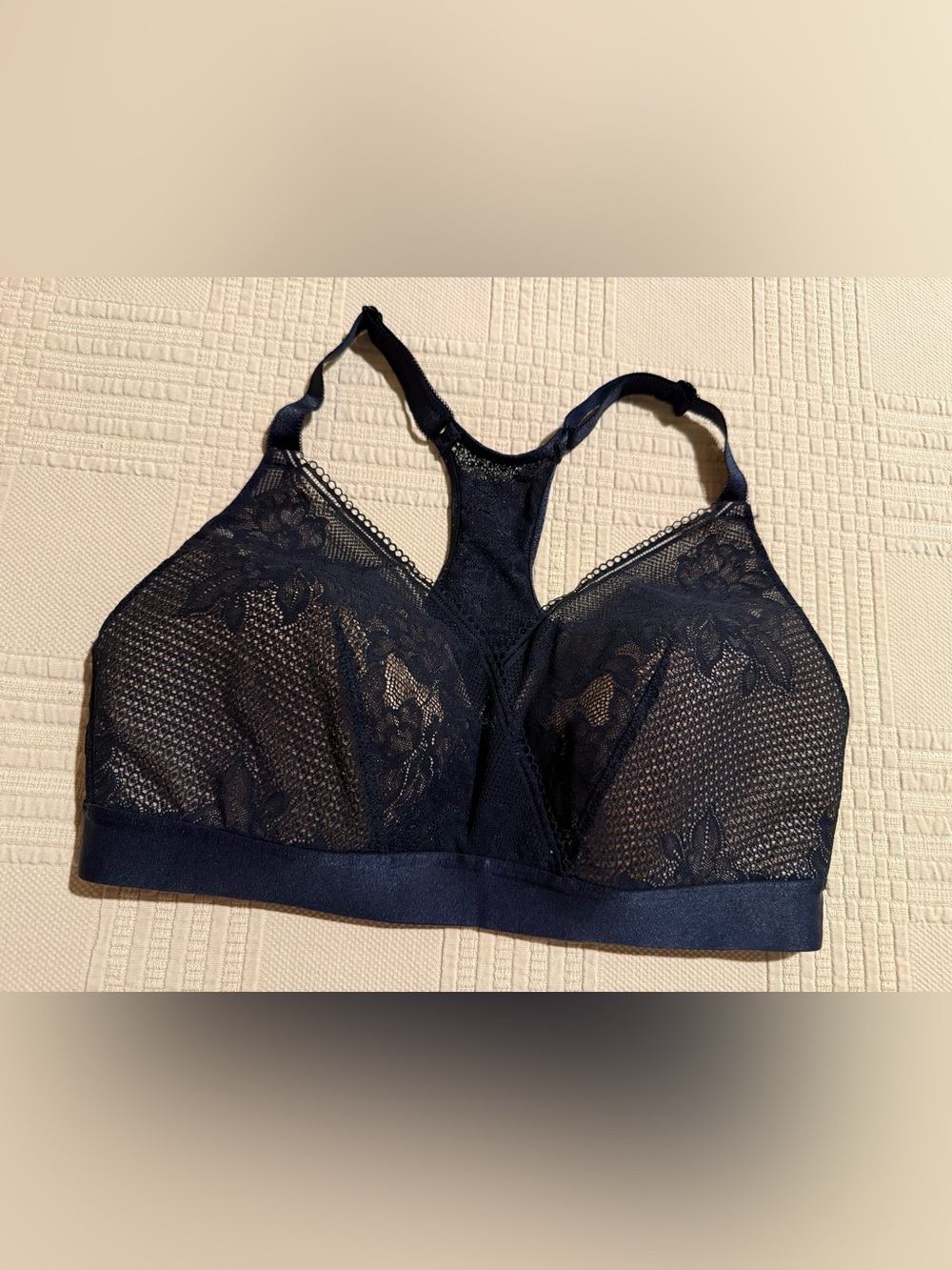Soma Curves Racerback Adjustable Bralette Black Size Large NWOT